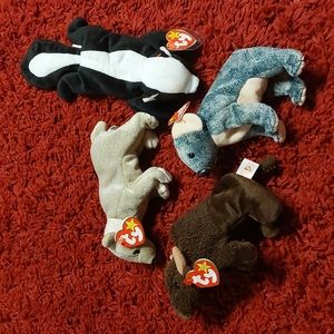 4 Beanie Babies